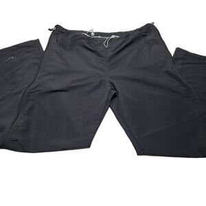 Nike Women's Athletic Black Nylon Polyamide Side Vented Pants Size Large 12-14